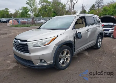 2015 Toyota Highlander Limited V6 z USA, uszkodzony, nr VIN 5TDYKRFH7FS104392